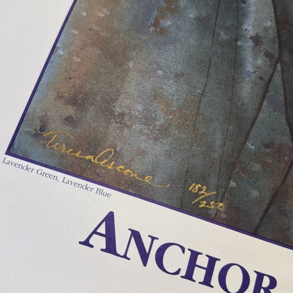 Teresa Ascone signed poster 1991 vintage anchor arts Alaska Center - Picture 3 of 8